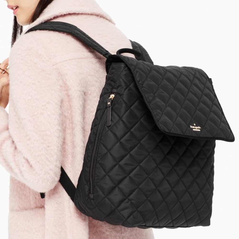 kate spade Quilted Black Nylon Backpack